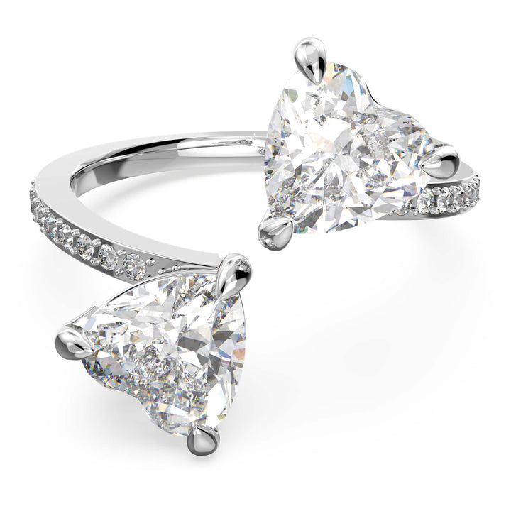 Niche Jewellery Swarovski Attract Soul Heart Ring - Rhodium Plating