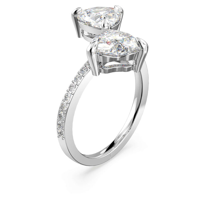 Niche Jewellery Swarovski Attract Soul Heart Ring - Rhodium Plating detail
