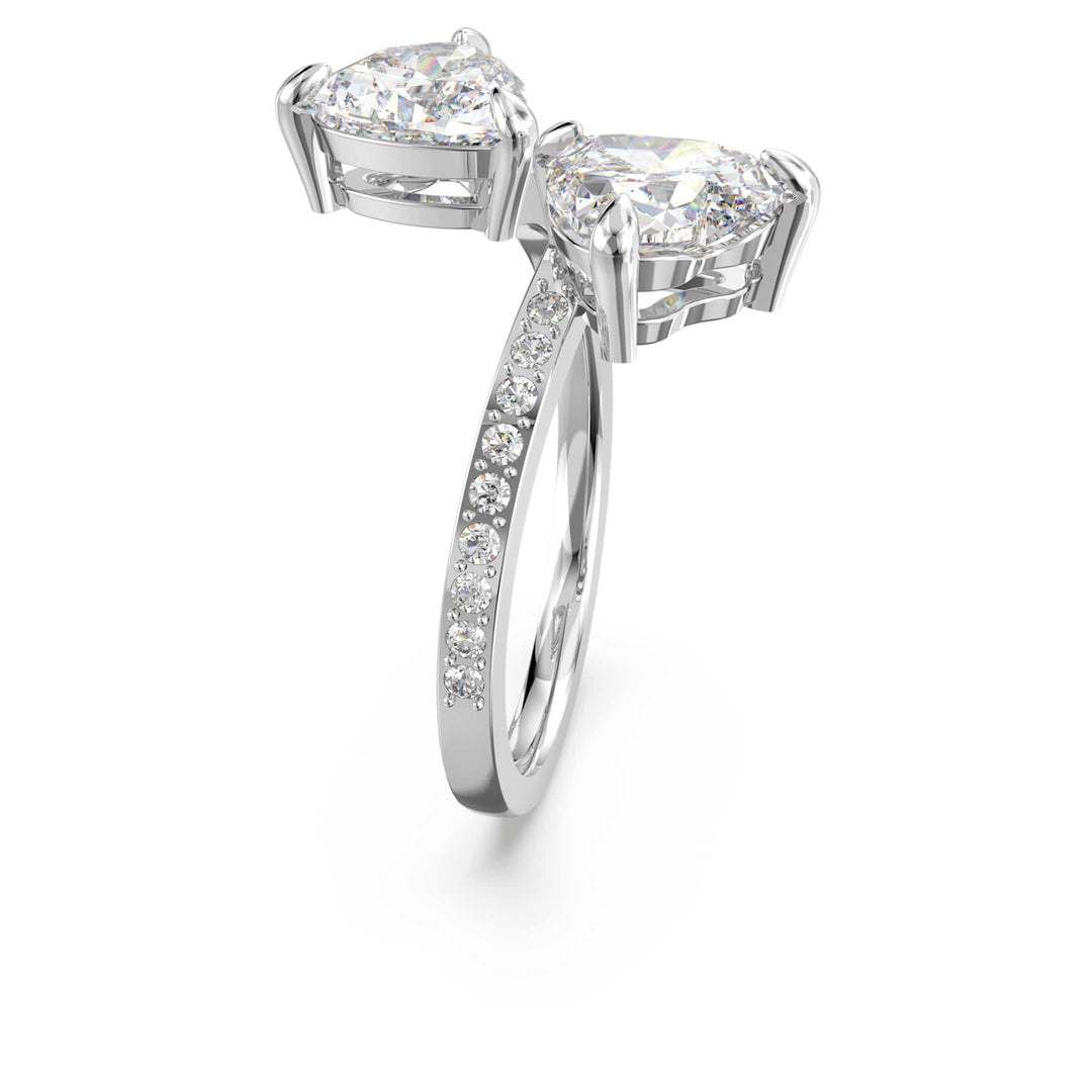 Niche Jewellery Swarovski Attract Soul Heart Ring - Rhodium Plating detail