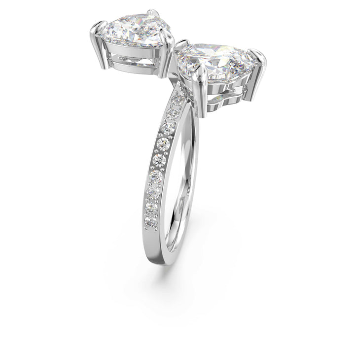 Niche Jewellery Swarovski Attract Soul Heart Ring - Rhodium Plating detail