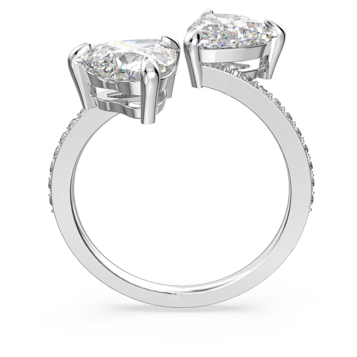 Niche Jewellery Swarovski Attract Soul Heart Ring - Rhodium Plating detail