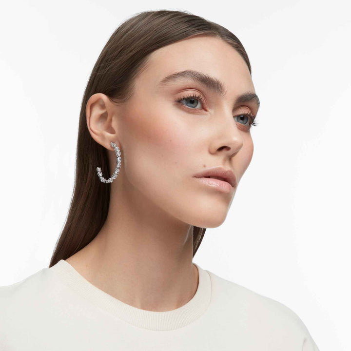 Niche Jewellery Swarovski Tennis Deluxe Hoop Earrings detail