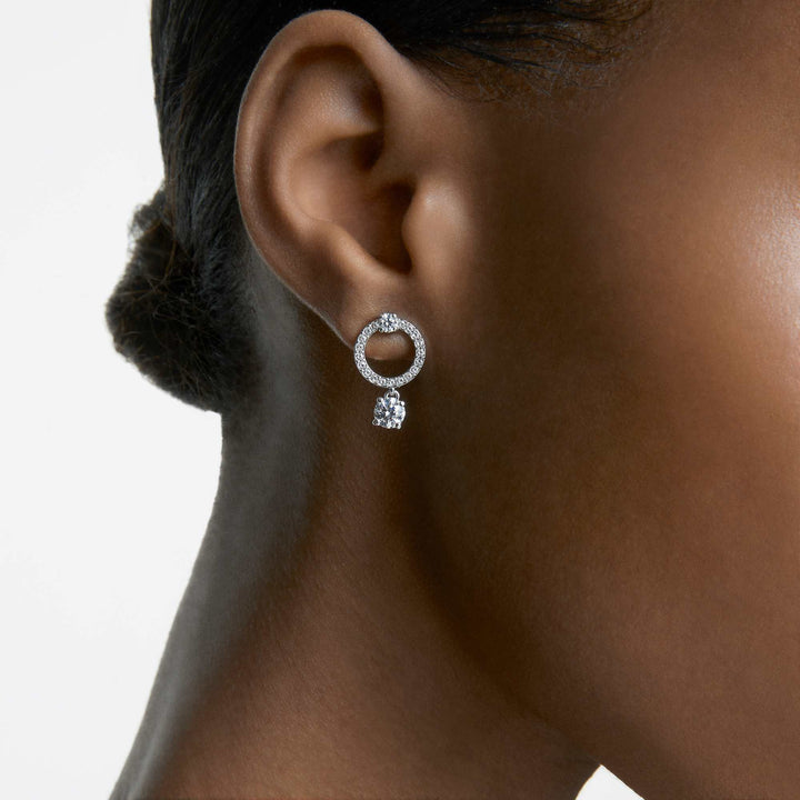 Niche Jewellery Swarovski Attract Circle Pierced Earrings detail