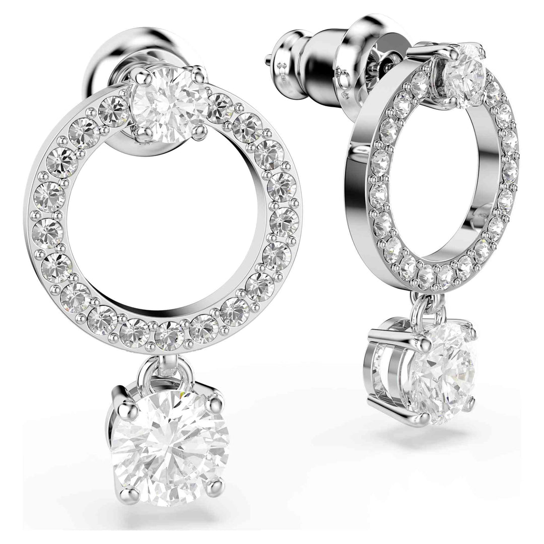 Niche Jewellery Swarovski Attract Circle Pierced Earrings detail