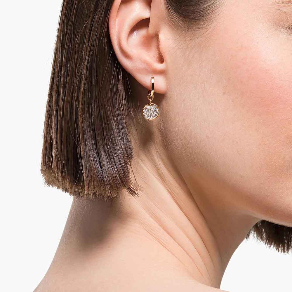Niche Jewellery Swarovski Ginger Mini Hoop Earrings - Rose Gold Plating detail