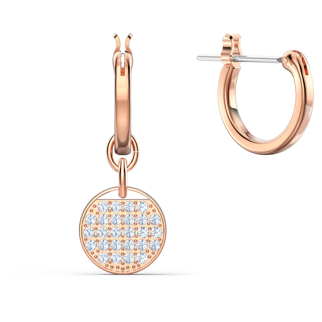 Niche Jewellery Swarovski Ginger Mini Hoop Earrings - Rose Gold Plating detail