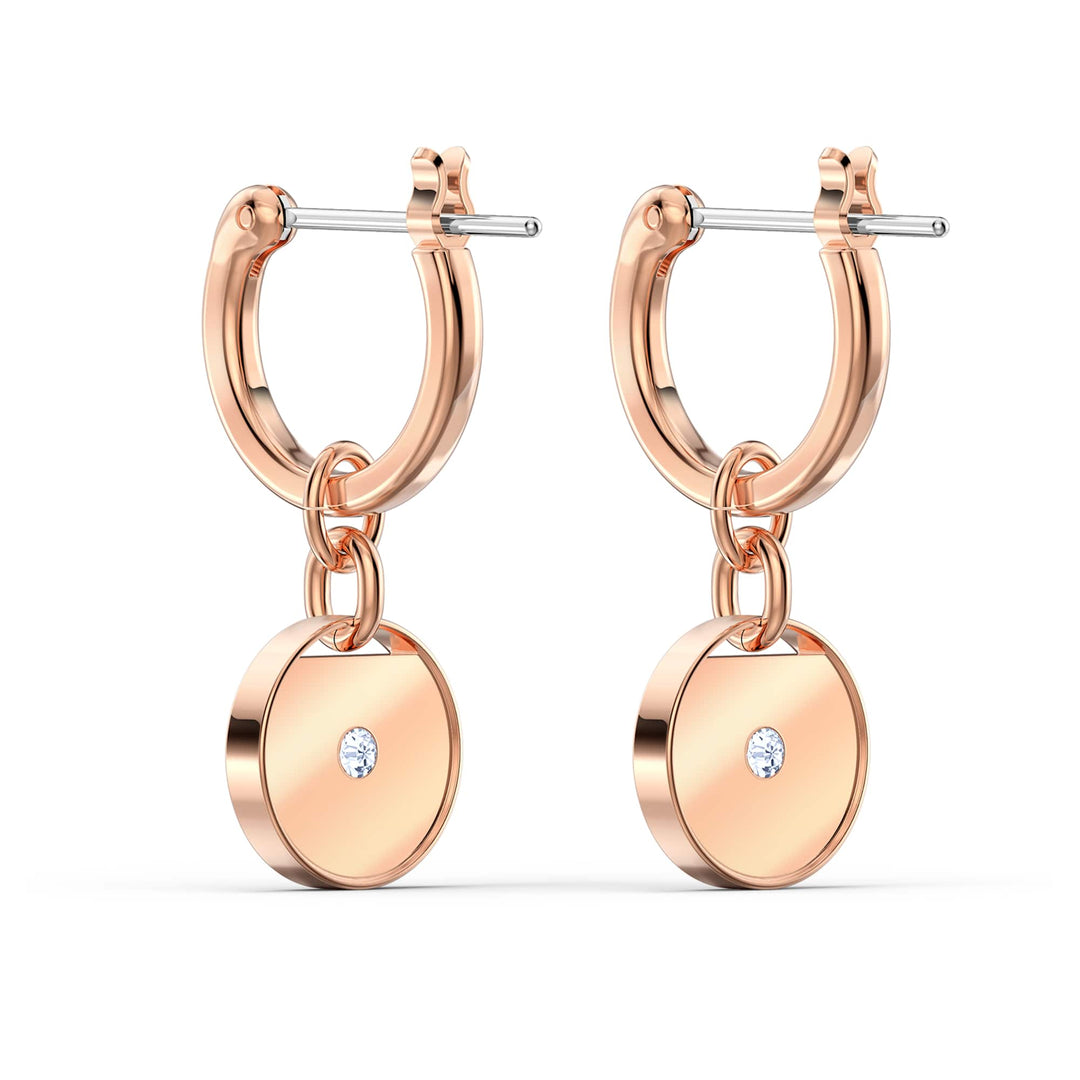 Niche Jewellery Swarovski Ginger Mini Hoop Earrings - Rose Gold Plating detail