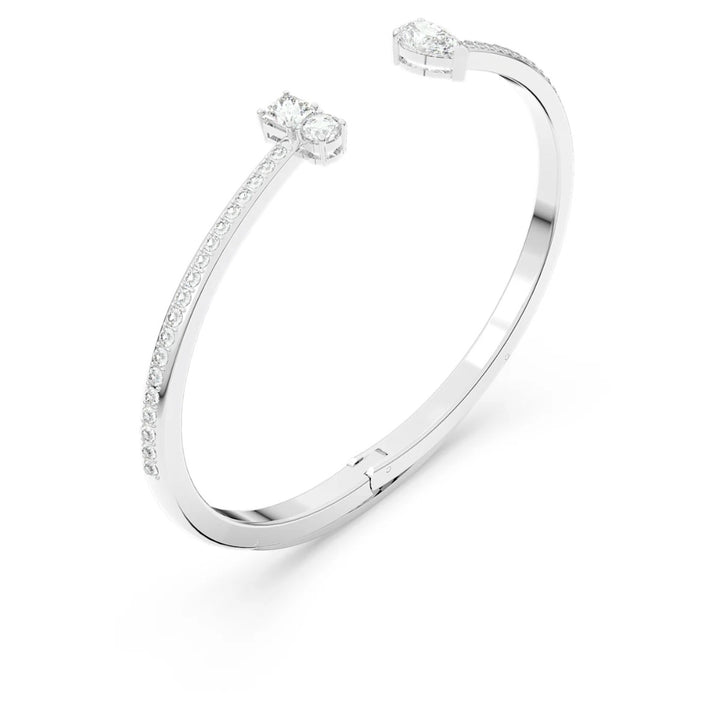 Swarovski Attract Cuff - White with Rhodium Plating