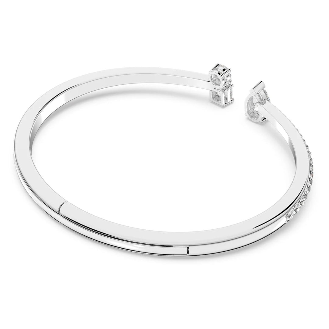 Swarovski Attract Cuff - White with Rhodium Plating