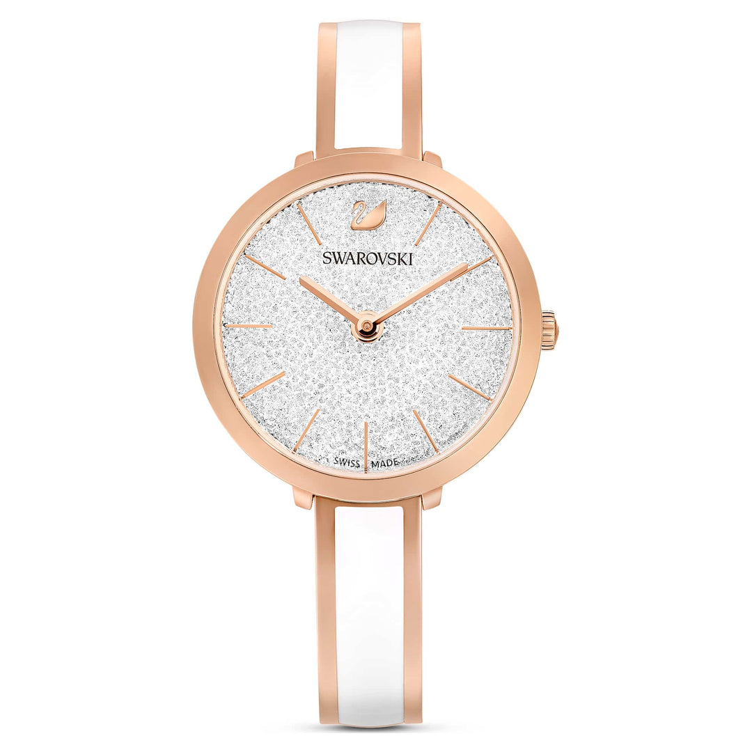 Niche Jewellery Swarovski Crystalline Delight Watch - White with Rose Gold Plating