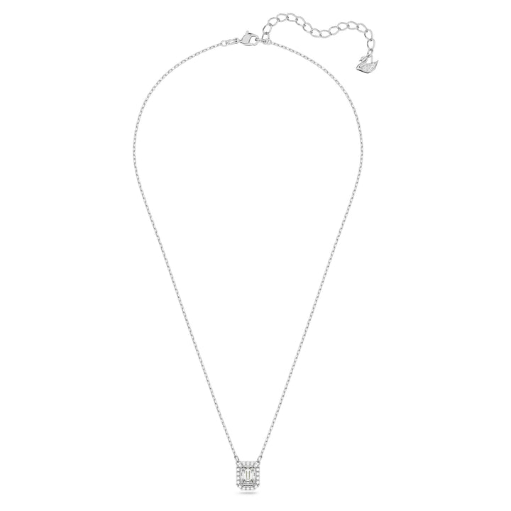 Niche Jewellery Swarovski Dancing Crystals Millenia Square Necklace - White with Rhodium Plating detail