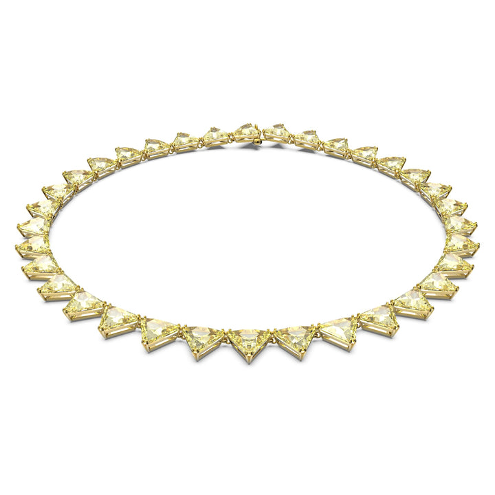 Niche Jewellery Swarovski Millenia Necklace Triangle - Yellow with Gold Tone Plating