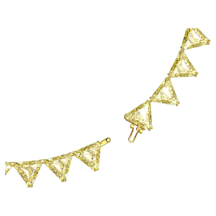 Niche Jewellery Swarovski Millenia Necklace Triangle - Yellow with Gold Tone Plating detail