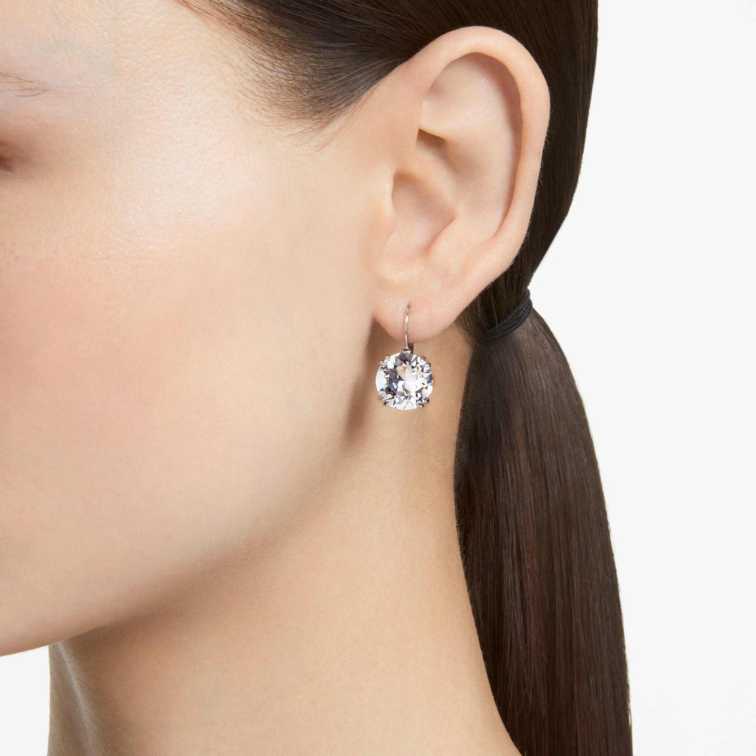 Niche Jewellery Swarovski Millenia Round Cut Earrings - White with Rhodium Plating detail