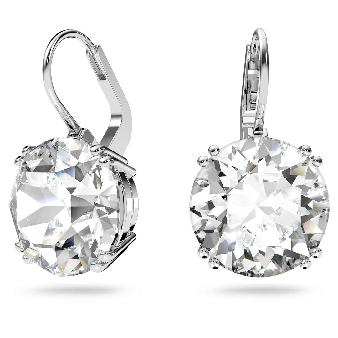 Niche Jewellery Swarovski Millenia Round Cut Earrings - White with Rhodium Plating