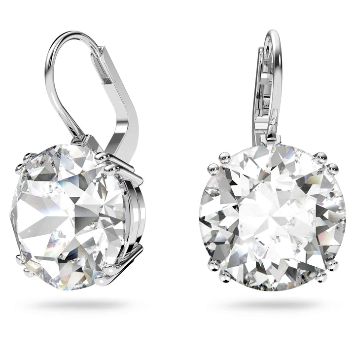 Niche Jewellery Swarovski Millenia Round Cut Earrings - White with Rhodium Plating