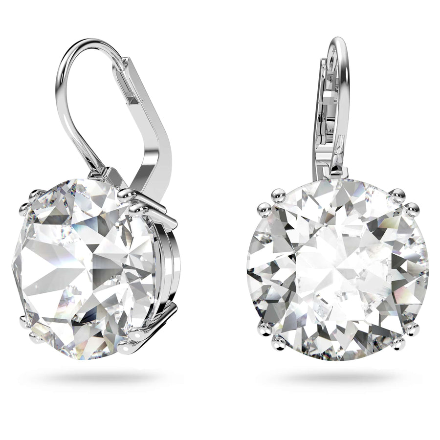 Niche Jewellery Swarovski Millenia Round Cut Earrings - White with Rhodium Plating