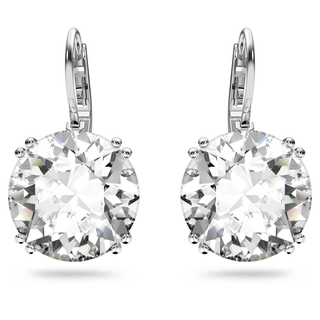 Niche Jewellery Swarovski Millenia Round Cut Earrings - White with Rhodium Plating detail