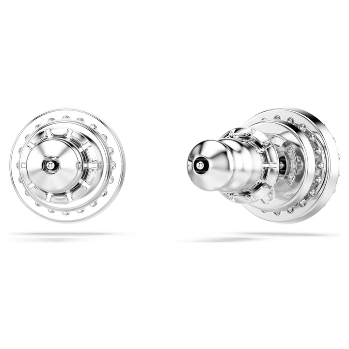 Niche Jewellery Swarovski Constella Halo Stud Earrings - White with Rhodium Plating detail