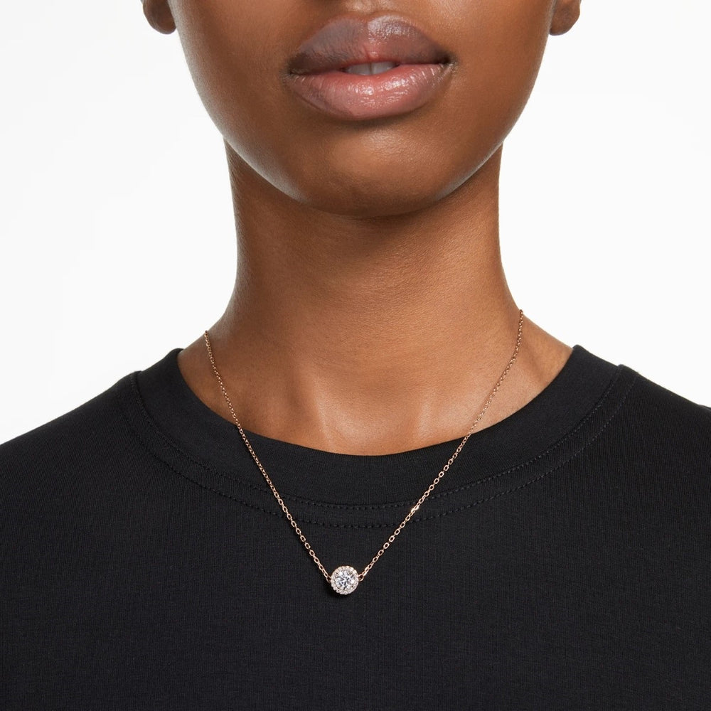 Swarovski Constella Pendant Round PavÃ© - White with Rose Gold Tone Plating 5636272