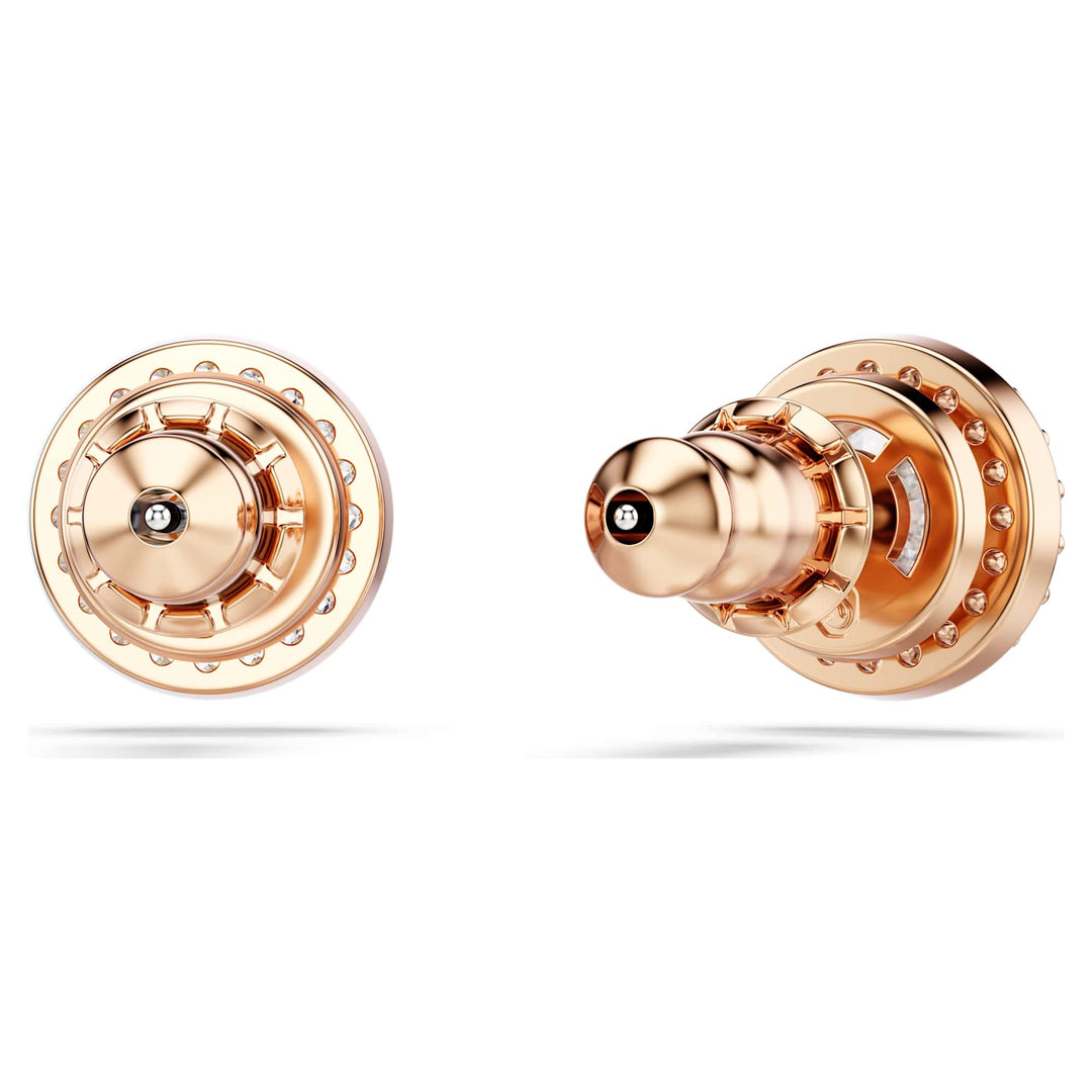 Niche Jewellery Swarovski Constella Halo Stud Earrings - White with Rose Gold Plating detail