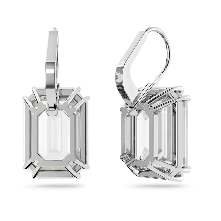 Swarovski Millenia Octagon Earrings - White with Rhodium Plating 5636569