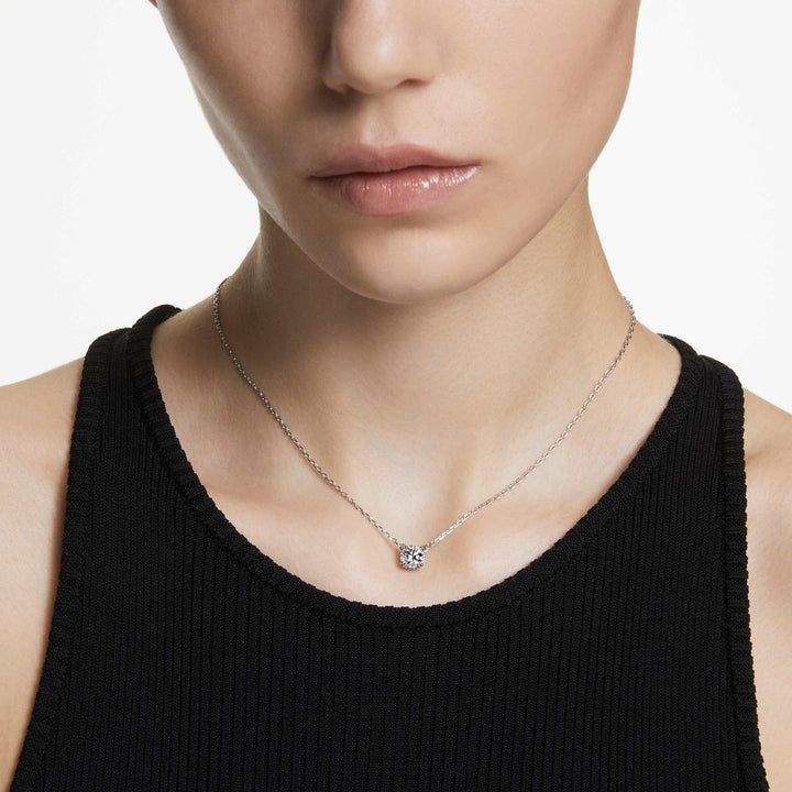 Niche Jewellery Swarovski Constella Pendant - White with Rhodium Plating detail