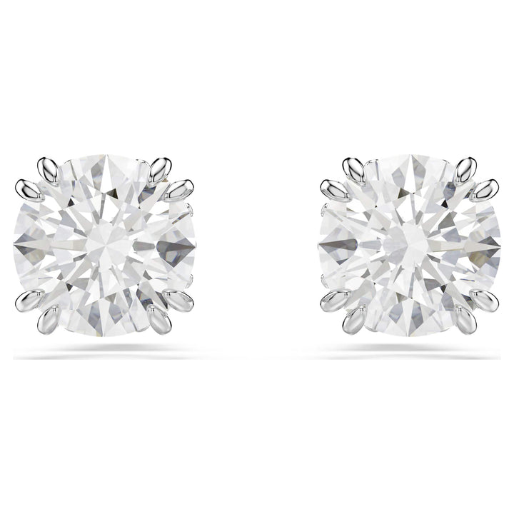 Niche Jewellery Swarovski Constella Stud Earrings - White with Rhodium Plating