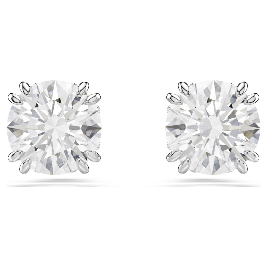 Niche Jewellery Swarovski Constella Stud Earrings - White with Rhodium Plating