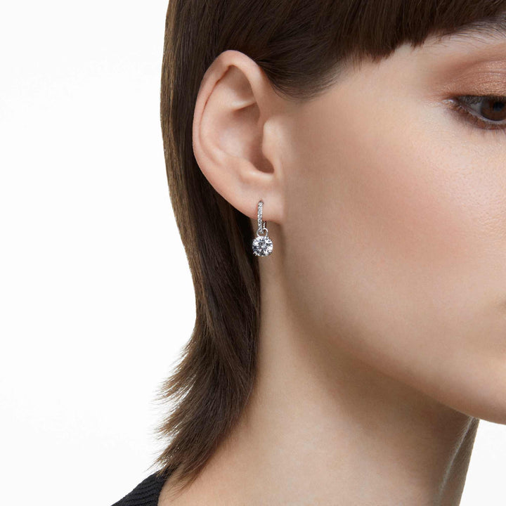 Niche Jewellery Swarovski Constella Drop Earrings - White with Rhodium Plating detail