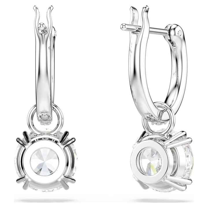 Niche Jewellery Swarovski Constella Drop Earrings - White with Rhodium Plating detail