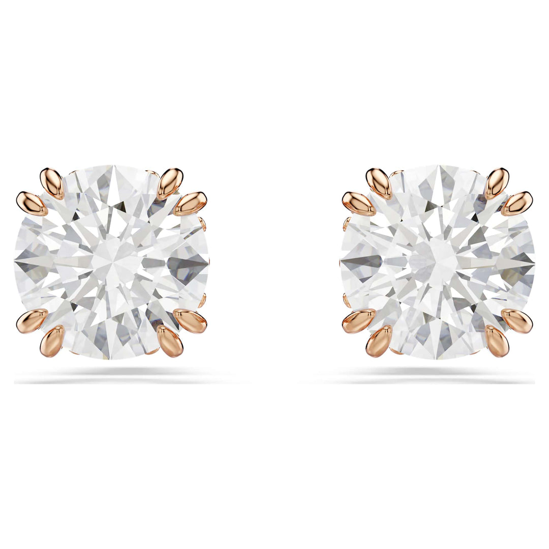 Niche Jewellery Swarovski Constella Stud Earrings - White with Rose Gold Plating