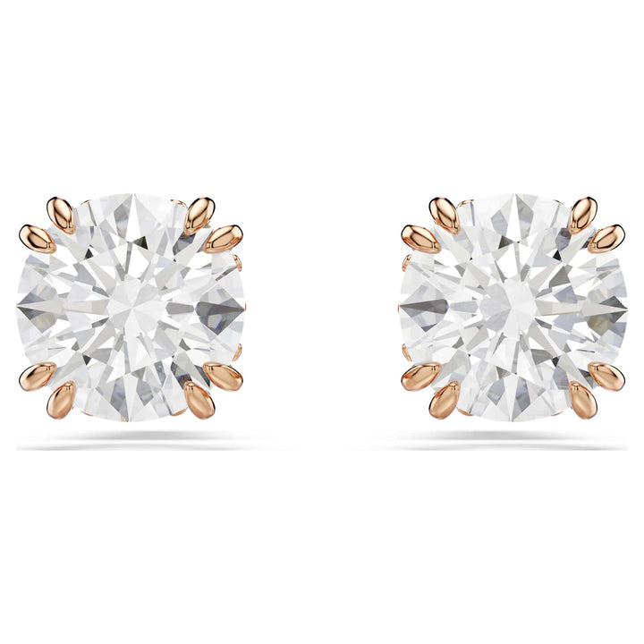 Niche Jewellery Swarovski Constella Stud Earrings - White with Rose Gold Plating