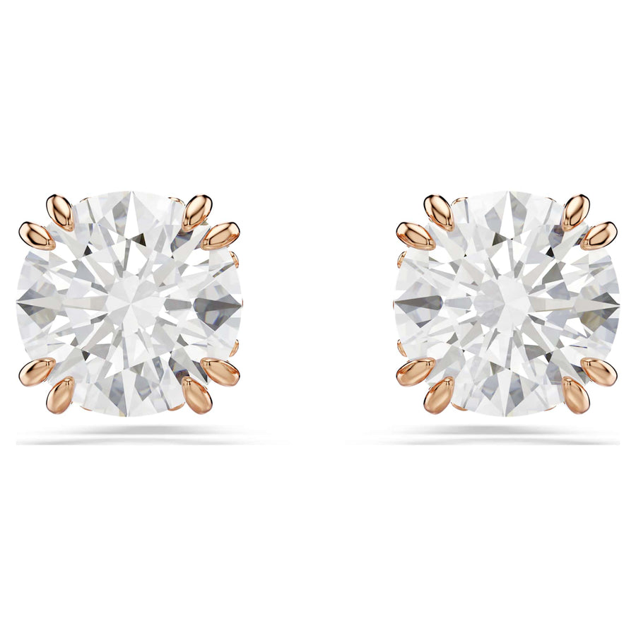 Niche Jewellery Swarovski Constella Stud Earrings - White with Rose Gold Plating