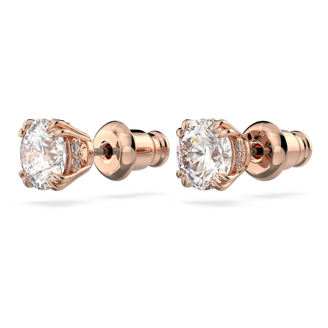 Swarovski Constella Stud Earrings - White with Rose Gold Plating 5638801