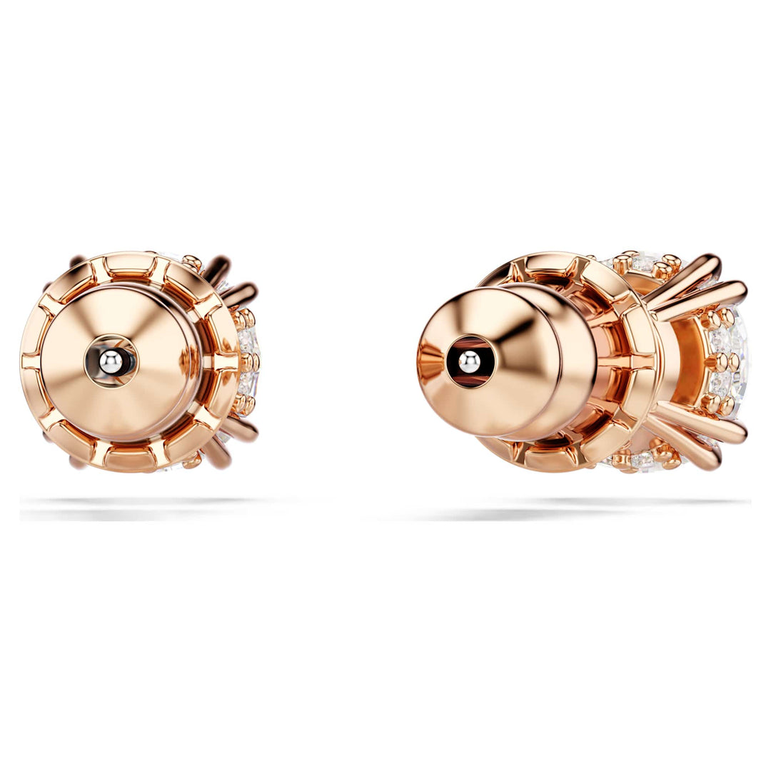 Niche Jewellery Swarovski Constella Stud Earrings - White with Rose Gold Plating detail