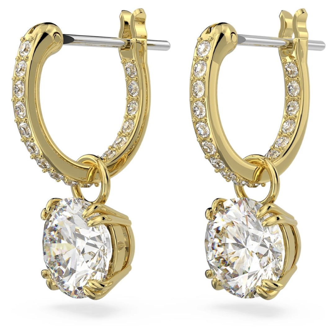 Swarovski Constella Drop Earrings - White with Gold Plating