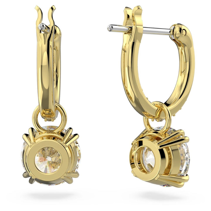 Swarovski Constella Drop Earrings - White with Gold Plating