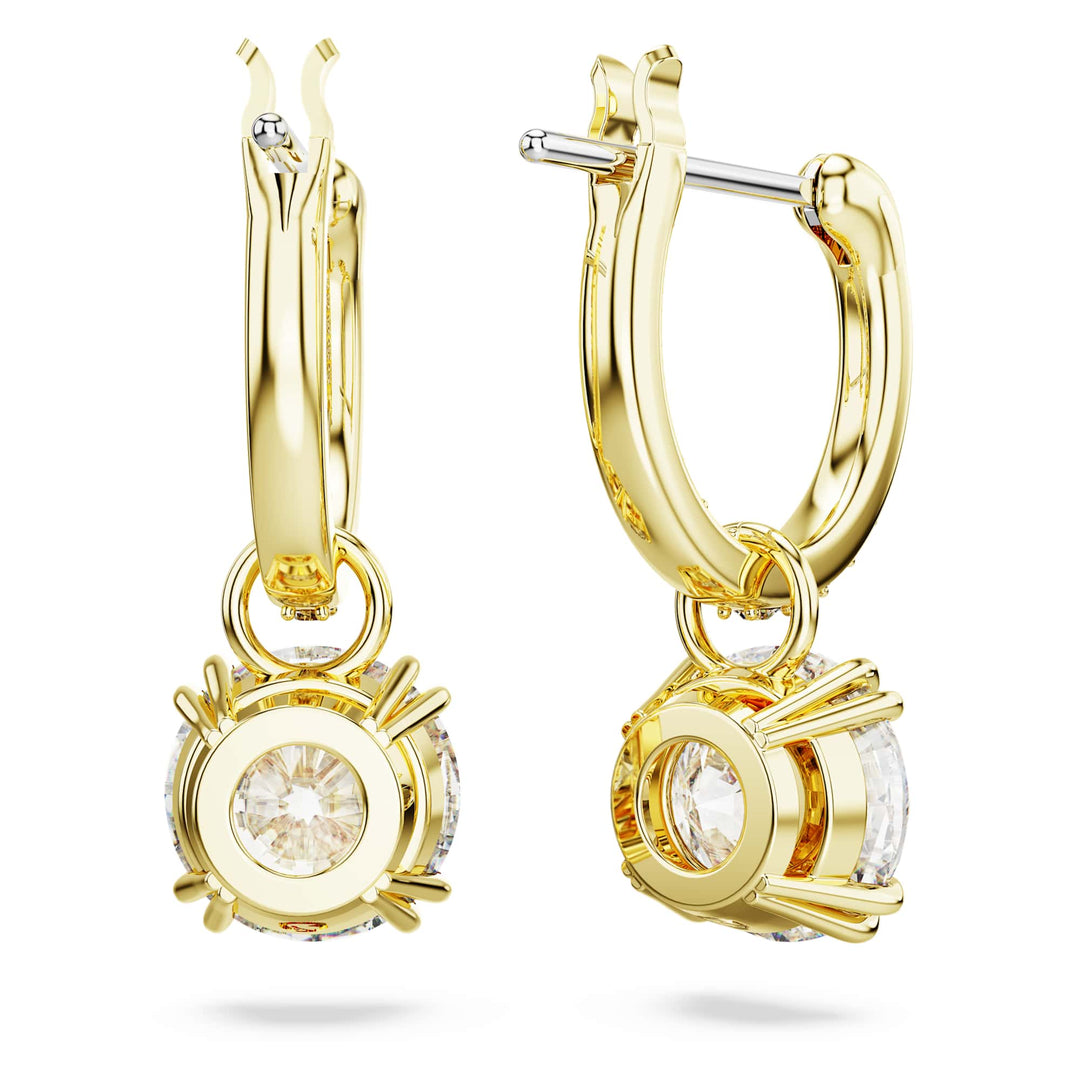 Niche Jewellery Swarovski Constella Drop Earrings - White with Gold Plating detail