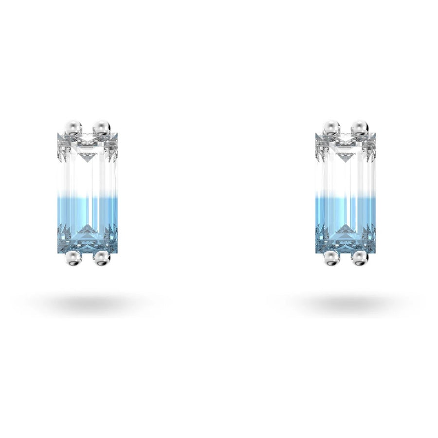 Swarovski Stilla Stud Earrings - Blue Rhodium Plated 5639132