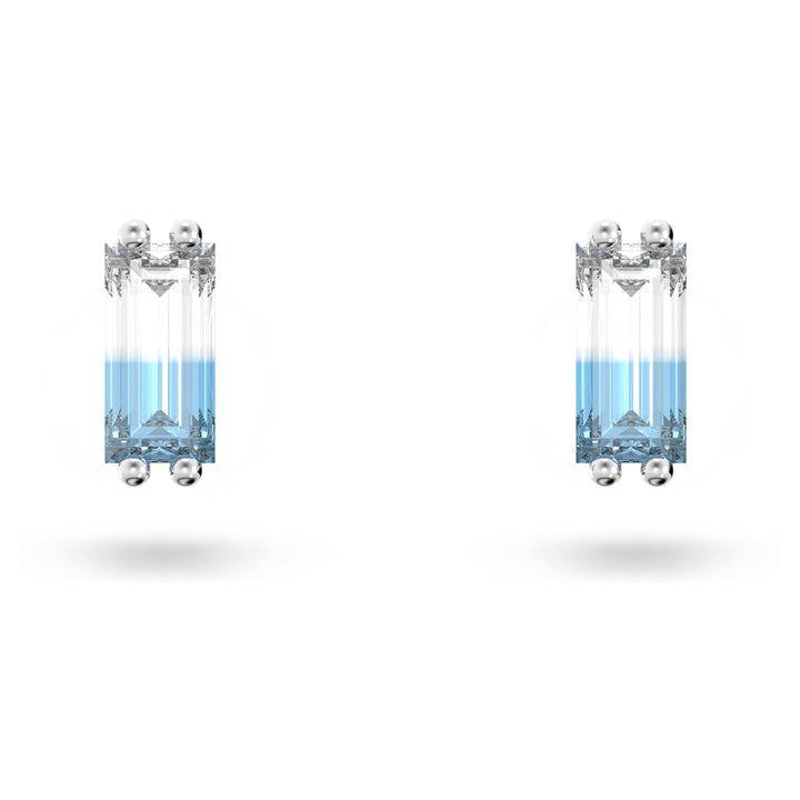 Niche Jewellery Swarovski Stilla Stud Earrings - Ombre Blue Rhodium Plated