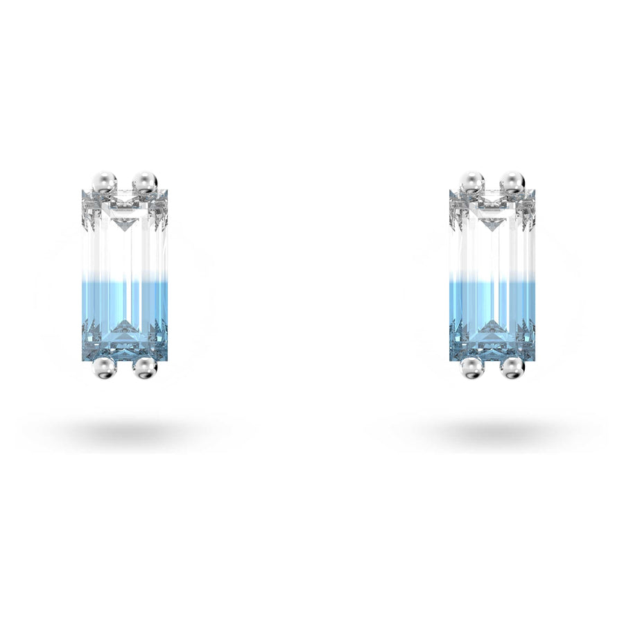 Niche Jewellery Swarovski Stilla Stud Earrings - Ombre Blue Rhodium Plated