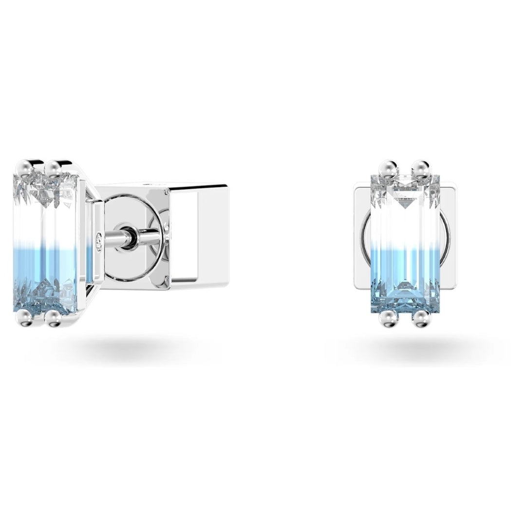 Swarovski Stilla Stud Earrings - Blue Rhodium Plated 5639132