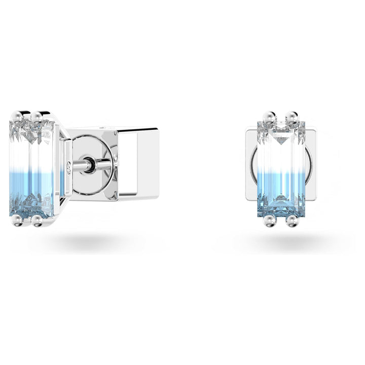 Niche Jewellery Swarovski Stilla Stud Earrings - Ombre Blue Rhodium Plated detail