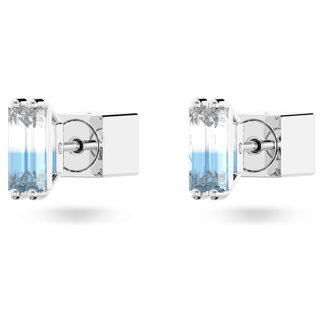 Niche Jewellery Swarovski Stilla Stud Earrings - Ombre Blue Rhodium Plated detail