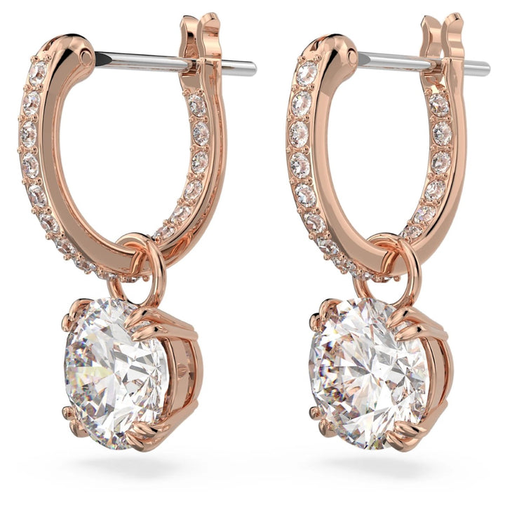 Swarovski Constella Drop Earrings - White with Rose Gold Plating 5639975