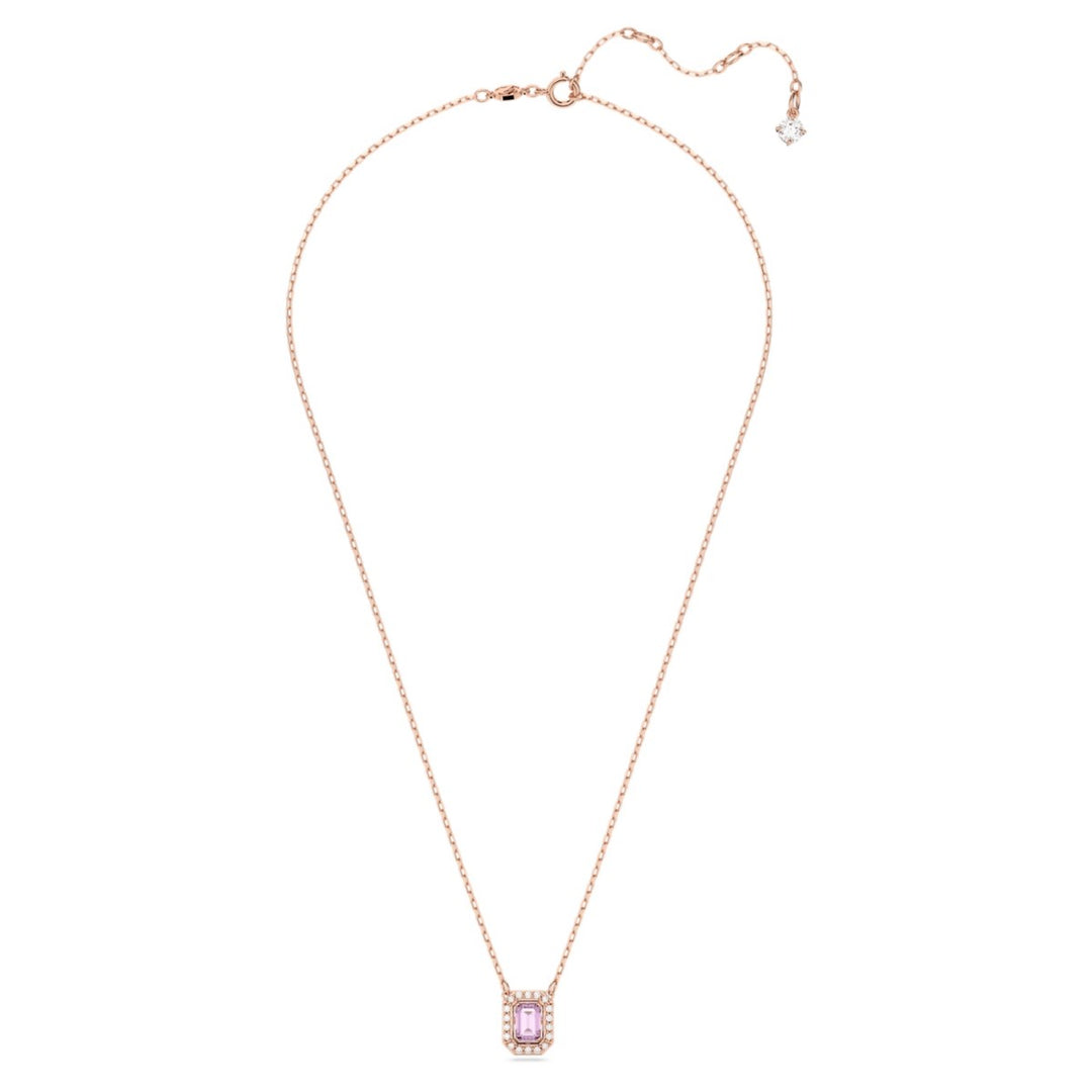 Swarovski Millenia Octagon Cut Pendant - Purple with Rose Gold Plating 5640291