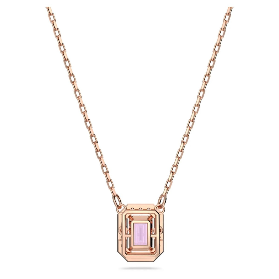 Swarovski Millenia Octagon Cut Pendant - Purple with Rose Gold Plating 5640291