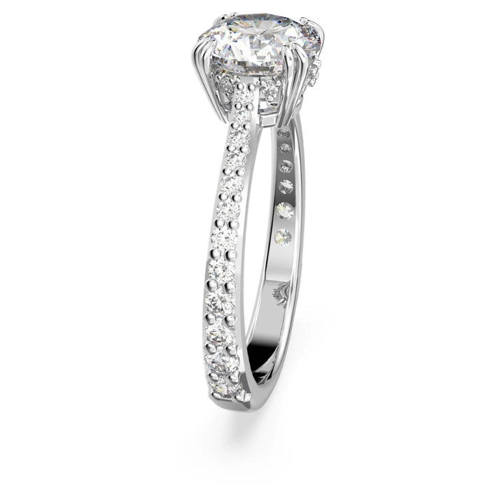 Swarovski Constella Cocktail Ring - White with Rhodium Plating