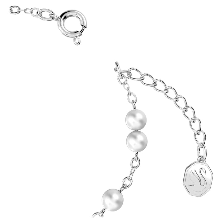 Niche Jewellery Swarovski Stella Crystal Pearls Bracelet - White Rhodium with Plating detail